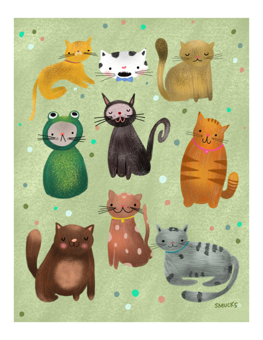 Emotional Support Cats Art Print