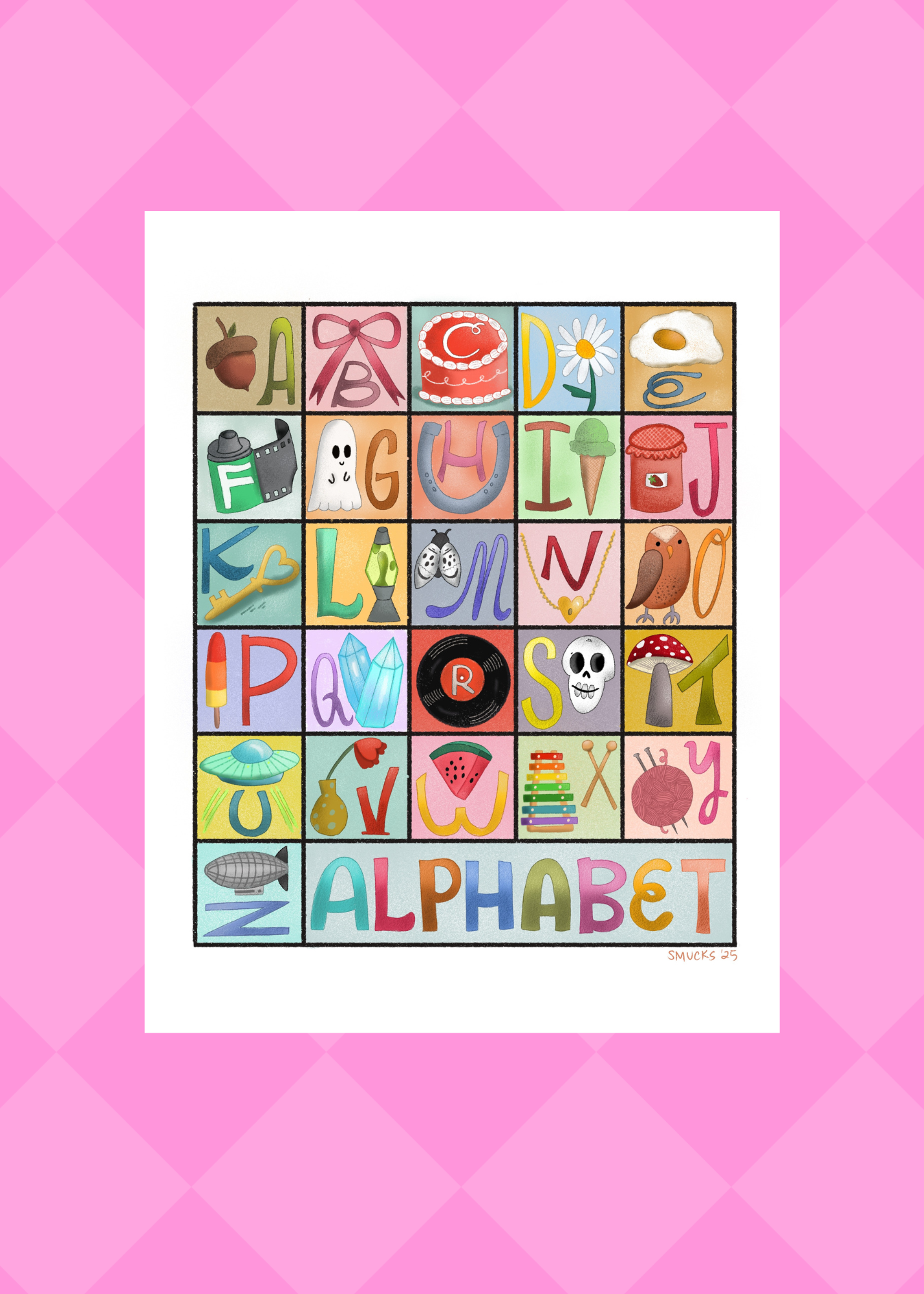 A To Z Alphabet Art Print