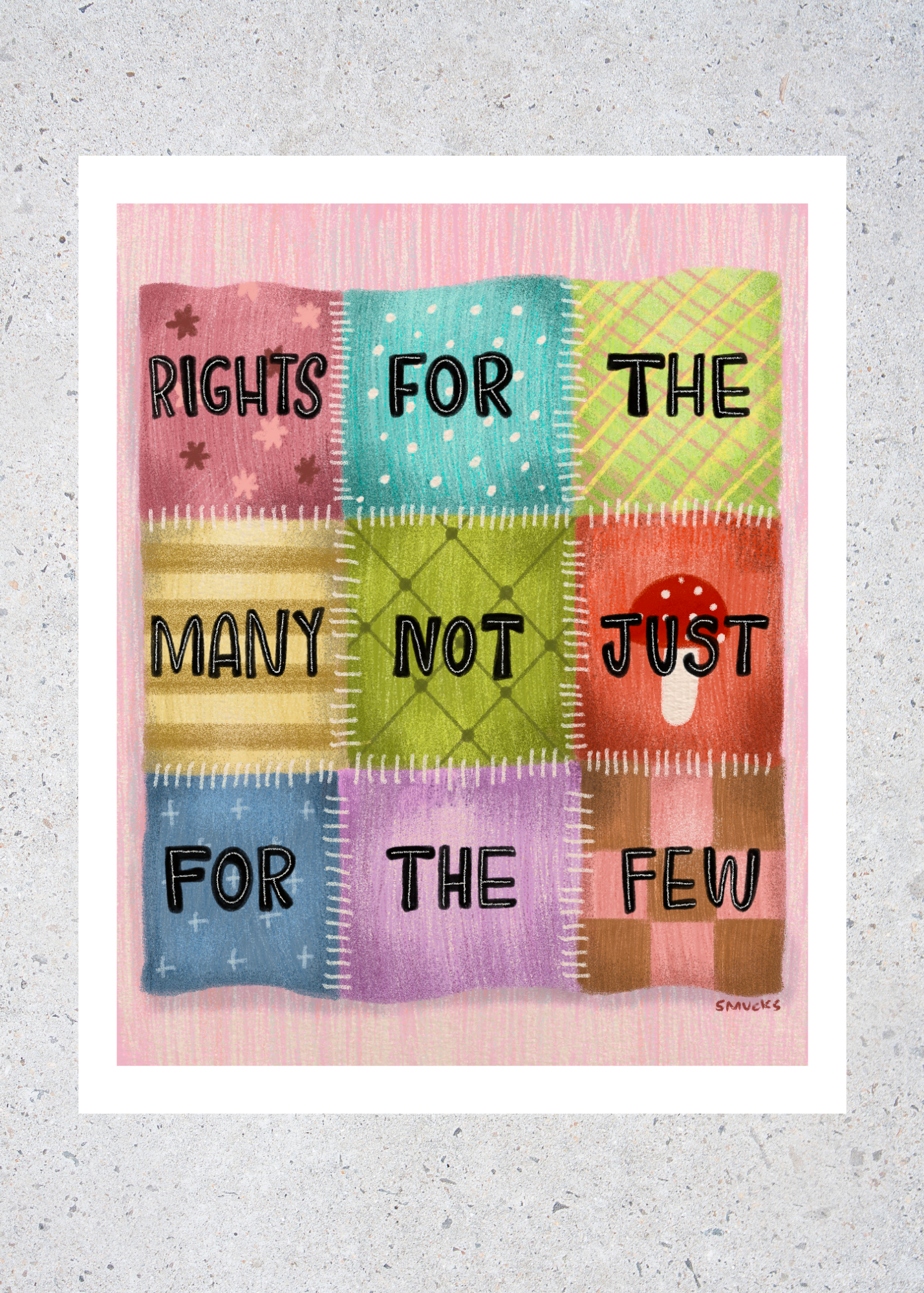 Rights For The Many Art Print