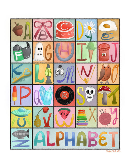 A To Z Alphabet Art Print