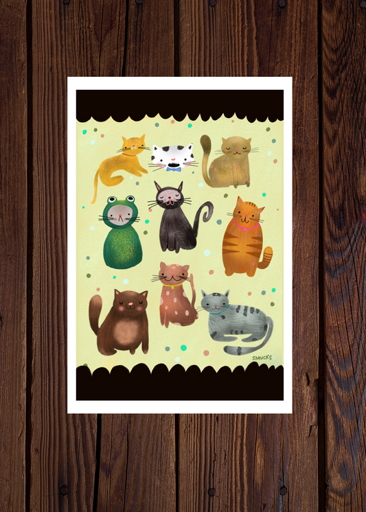 Emotional Support Cats Mini Print