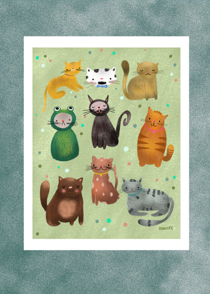 Emotional Support Cats Art Print